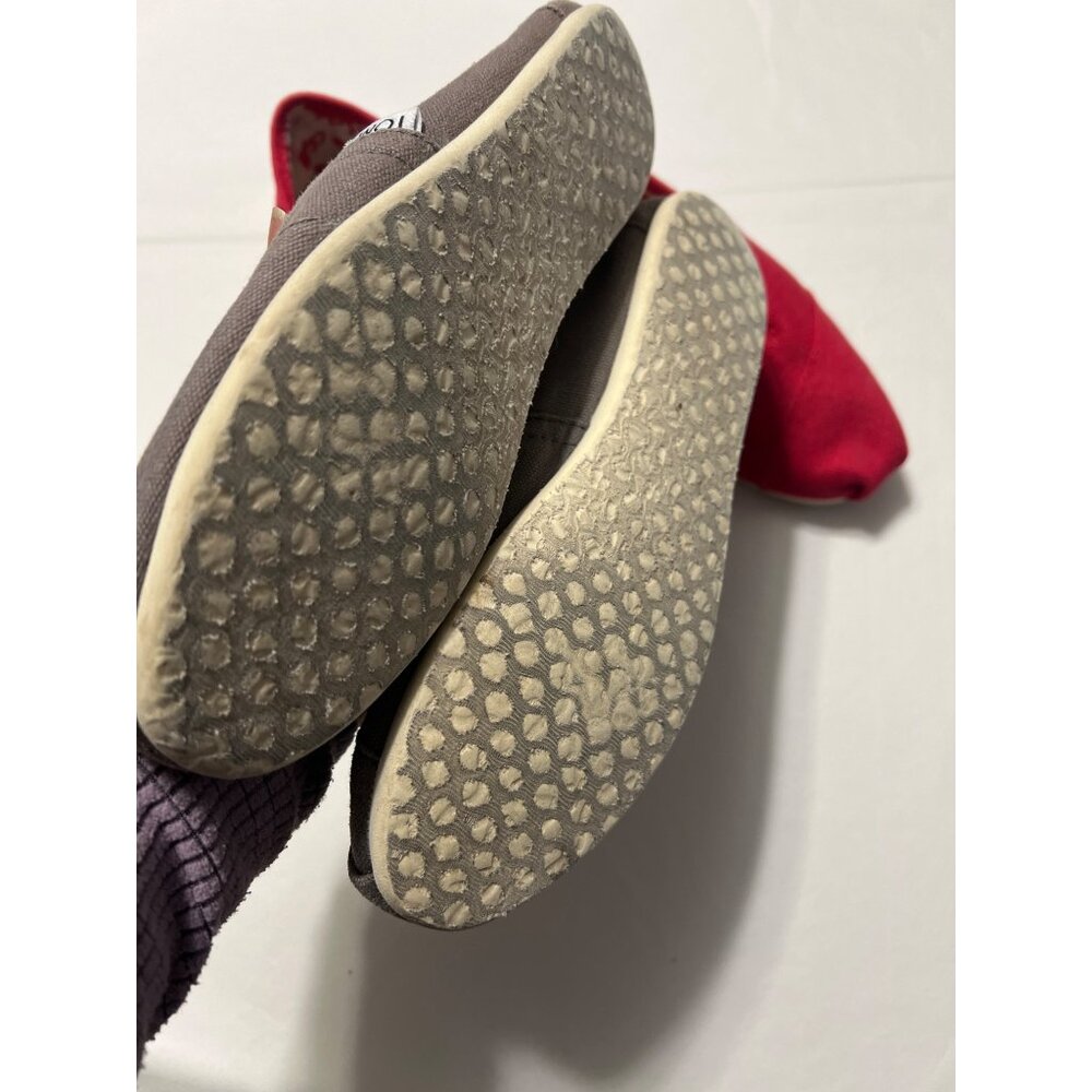 Bundle TOMS Womens Slip-On Flats Red & Khaki Size 7 Canvas - Picture 13 of 13